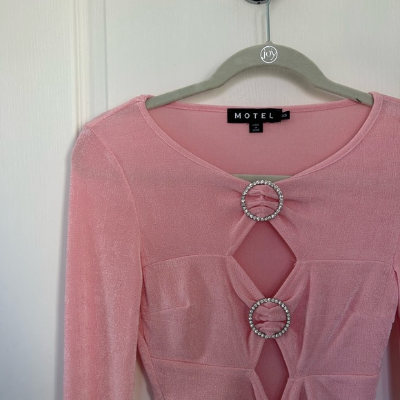 Motel Rocks Pink Ruti Top Long Sleeve - Picture 4 of 5